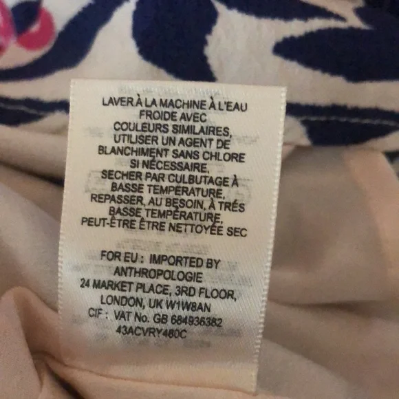 Maeve Anthropologie Peralta pink bird dress 10 EUC - Picture 4 of 6